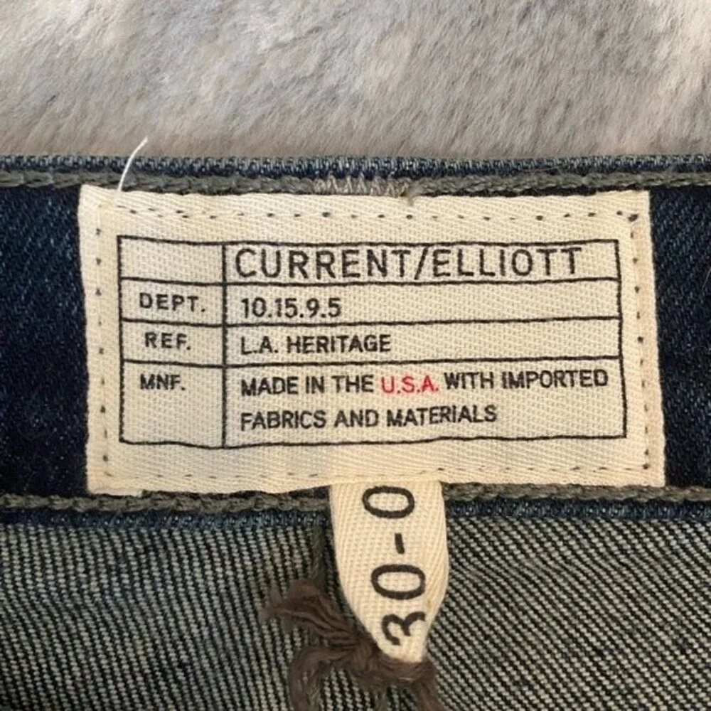 Men’s Current Elliot Heritage button up jeans NWT size 30W x 32L selvedge denim - Picture 3 of 14